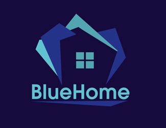 Projekt graficzny logo dla firmy online BlueHome
